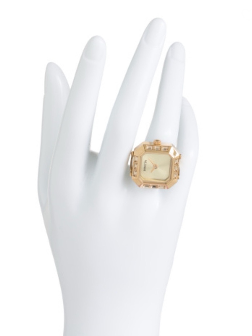 INVICTA Women's Mini Angel Lady Stainless Steel Gold Silver Dial Ring Watch - Picture 2 of 4